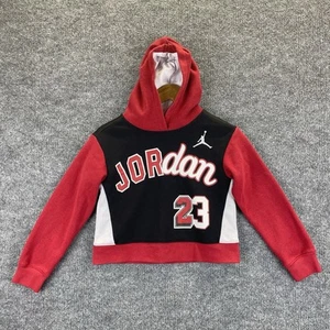 Air Jordan Hoodie Girls Medium Long Sleeve Black Red Pullover Basketball - Picture 1 of 8