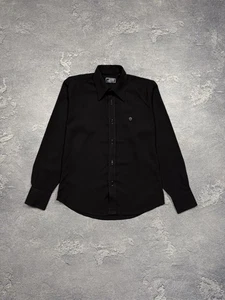 Gianni Versace Vintage schwarz Knopfleiste Hemd Medusa Brustlogo Large - Bild 1 von 12