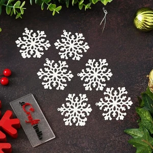 eCraftIndia Winter Season Clear Christmas Snowflakes | Christmas Tree Decoration - Picture 1 of 8