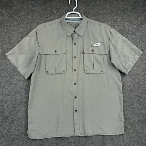 Magellan Button Up Shirt Mens Large Check Short Sleeve Fishing Pockets Outdoors - Picture 1 of 13