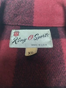 Abrigo Chaqueta De Colección Años 50 Lana Búfalo Cuadros King-O-Sports Talla XL EE. UU. Impecable Bonito - Imagen 1 de 10