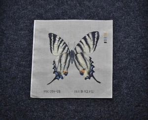 Hand Painted Needlepoint Petit Point Canvas Scarce Swallowtail Butterfly - Picture 1 of 4