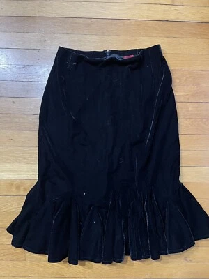 JS Collections Holiday Stretch Velvet Fishtail Skirt 8 - Black/fishtail/mermaid - Image 1 of 2