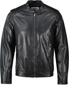 NEU! JACK & JONES Jorack Herren Kunstlederjacke schwarz Gr. S - Bild 1 von 6