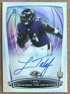 2014 Bowman Chrome Rookie Autograph Refractor #RCRA-LTA Lorenzo Taliaferro Auto - Picture 1 of 2
