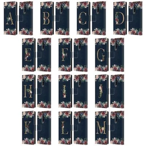 CUSTODIA A LIBRO NATURE MAGICK FLOREALE MONOGRAM ORO PELLE NAVY PER TELEFONI ONEPLUS - Foto 1 di 19