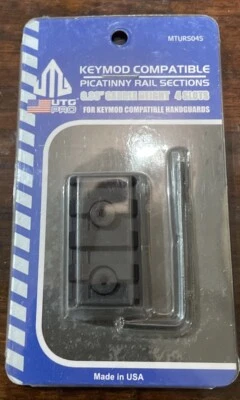 Leapers MTURS04S UTG PRO 4 Slot Rail Black Keymod Picatinny Rail 1.57" Rifle - Image 1 of 2