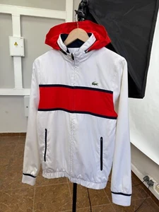 πΊπΈ Y2K Lacoste Sport Zip Jacket College Style Rare Retro size S color White - Picture 1 of 11