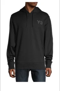 NUEVO CON ETIQUETAS Y-3 Yohji Yamamoto Adidas Logotipo Clásico Sudadera con Capucha Negra PARA HOMBRE Talla Pequeña - Imagen 1 de 2
