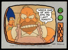 1990 Topps The Simpsons 65 Homer Simpson Which One Of You Ate My Last Donut