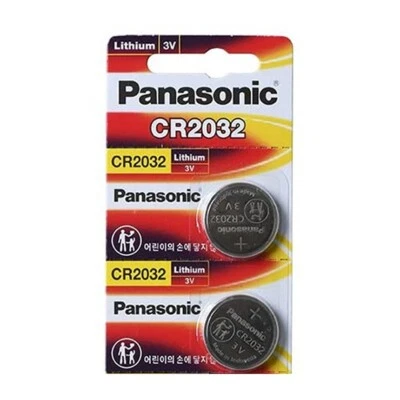 2 FRESH PANASONIC CR2032 BULK CR 2032 3V LITHIUM COIN CELL BATTERY EXP 2033 - Image 1 of 4