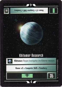 Star Trek CCG Khitomer Research Near-Mint/NM Rare – Premier Limited 1994 - Picture 1 of 1