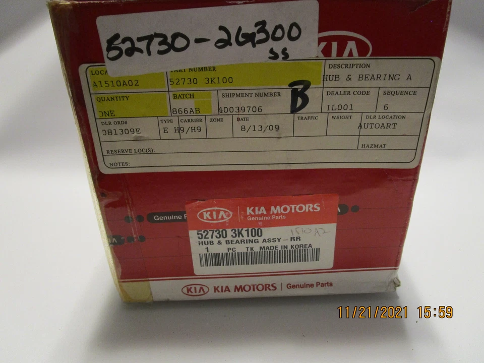 Kia OEM 527303K100 Rear Wheel Hub & Bearing Assembly fits 06-08 Kia Optima Foto 1 de 4