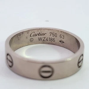 Cartier L0ve klassischer Ehering Ring 18K Weißgold Ringgröße 63 USA 10 1/2 - Bild 1 von 4