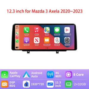 12.3" Android 13 for Mazda 3 Axela 2020~23 Car Stereo Radio GPS NAVI Carplay BT - Picture 1 of 8