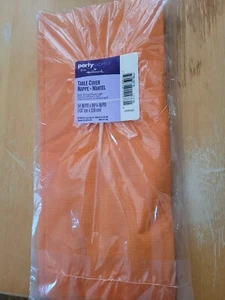 De Colección Sello 54"x102" Naranja Cubierta de Mesa Papel Resistente al Agua Capa de Plástico Nuevo en Paquete - Imagen 1 de 3