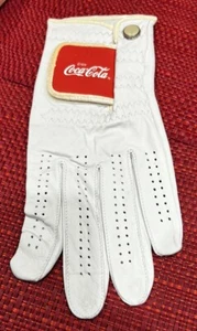 All Leather Golf Glove Coca-Cola Bottles COKE  Vintage MEN’S SMALL REGULAR LEFT - Picture 1 of 14