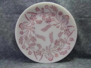 Fire King Rot Blumen 9-7/8" Essteller L161 - Bild 1 von 3