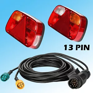 Rückleuchten Anhänger Satz 12V Rücklicht Heckleuchten Anhänger PKW 5m Kabel 13P - Bild 1 von 12