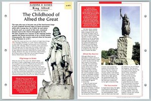 Childhood Alfred The Great AD871 Saxons& Danes Atlas Kings & Queens GB Maxi Card