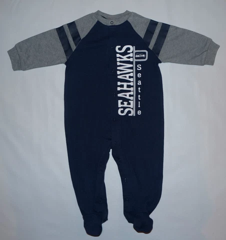 Seattle Seahawks 6-9 Months Sleeper Pajama NFL Football One Piece Bodysuit NEW Cover