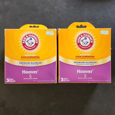 Hoover Vac Bags Type S - Arm & Hammer Premium Allergen - 2 Boxes / 6 New Bags - Image 1 of 4