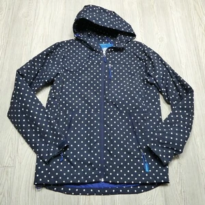 PENFIELD Rain Jacket Womens Small Blue Polka Dot Full Zip Nylon Windbreaker - Picture 1 of 9