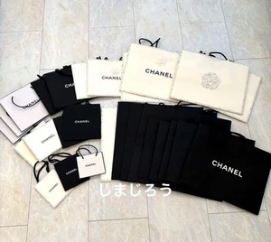 27-Piece of CHANEL Black White Paper Tote Shopping Bags Various size - Picture 1 of 11