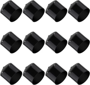 12PCS 45Mm (1-3/4") round Rubber End Caps Cover Black Vinyl Bolt Covers Caps Scr - Picture 1 of 12