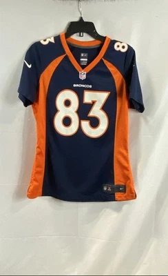 耐克蓝色橙色丹佛野马队Wes Welker #83 On Field球衣女式L — 第 1/4 张图片