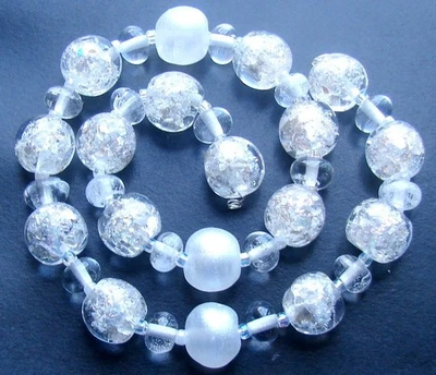 Cuentas de vidrio hechas a mano Sistersbeads - Primera nieve Foto 1 de 2