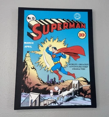 DC Comics Cover Superman Worlds Greatest Character Canvas Wall Decor 18x14 EUC - Изображение 1 из 4