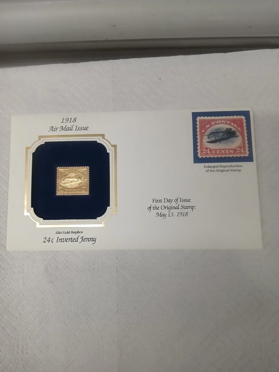 金色美国22 美分面值邮票封面| eBay