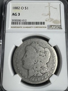 1882 O - Morgan Silver Dollar - NGC AG03 - Low Ball AG3 - Picture 1 of 2