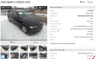 Luz antiniebla esquinera/estacionamiento sedán mercado canadiense compatible con BMW 320i 3852181 02-05 Foto 1 de 4