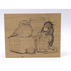 House Mouse Dr Amanda MD and Bird timbro in gomma, stampa vintage rosa 261, 1998 - Foto 1 di 4