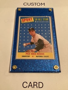 1958 Topps Pee Wee Reese Dodgers blue color match - Picture 1 of 4