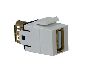 Legrand OnQ WP1220WH White USB 2.0 A/A Coupler, Keystone Insert, 480 Mbps Data - Picture 1 of 1