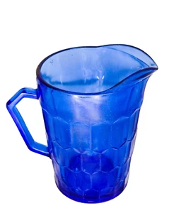 Ritz Cobalt Blue Creamer Pitcher Hazel Atlas Vintage - Picture 1 of 7
