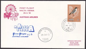 FFC0779 AUA Copertura primo volo, FFC, Airbus A310, Malta - Vienna - Foto 1 di 2