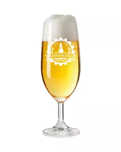 Bierglas Gravur Geschenk mit Name Biertulpe Geburtstag "Kronkorken" - Bild 1 von 6