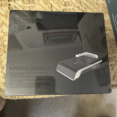 Nueva estación de carga de escritorio múltiple Momax LBT caja sellada - 4 puertos Foto 1 de 3