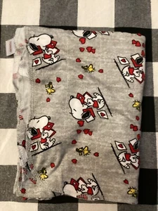 Peanuts Worldwide Valentines Day Baby Blanket 36x28 Snoopy Woodstock Hearts - Picture 1 of 4
