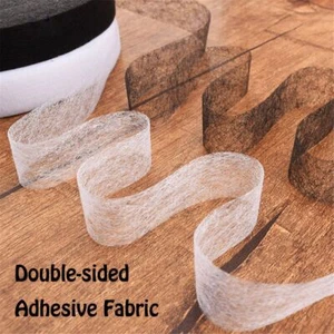 New Apparel Iron on Clothes Adhesive fabric Double-sided Hem tape Sewing roll - Picture 1 of 14