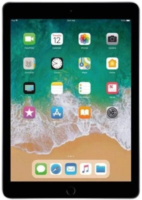 Apple iPad 5th Gen 9.7" 128GB WiFi Space Grey A1822 without Touch ID - Image 1 of 2