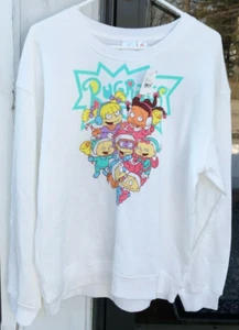 Womens sz XL Nickelodeon Rugrats White Long Sleeve Sweatshirt New D - Bild 1 von 5