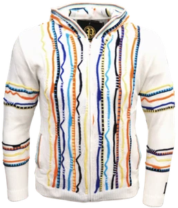 Original Paolo Deluxe® Strickjacke Modell "Ramon" in Weiß - Bild 1 von 4