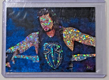 Roman Reigns Limited Edition Artist Signed “WWE Superstar" Refractor Card 1/1