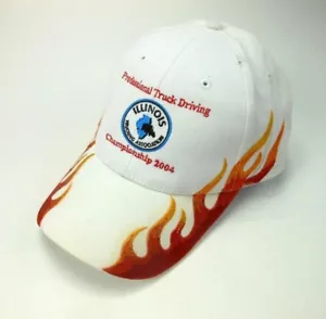 2004 IL Trucking Professional Truck Driving Championship Baseball Cap w Flames - Bild 1 von 6