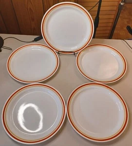 Vintage 5 pc Corelle By Corning Cinnamon Chestnut Dinner Plates 10¼" - Picture 1 of 3